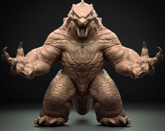 King of Creatures Godzilla 32mm/28mm (DinoWorld) DnD 5E Gift | Fantasy Gaming RPG | Wargaming Gift | Tabletop Game Set | Monster 3D Printed