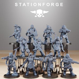 RoyalGuard Commandos 32 mm (StationForge) Juego de rol / Impresión 3D de ciencia ficción / Juego de mesa / Regalo de juegos de guerra / Regalos de rol / Miniaturas de ciencia ficción