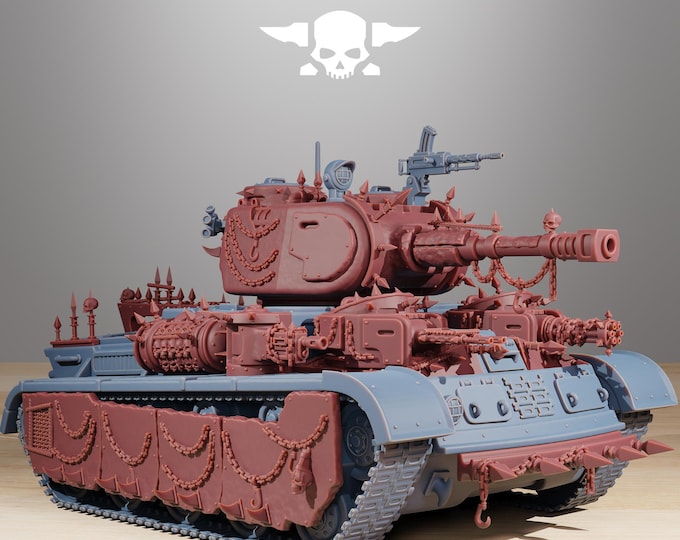 Grimguard heavy tank corrupted conversion kit 32mm/28mm (stationforge) RPG Set | 3D Print Scifi | Tabletop Game Set | Wargaming Gift