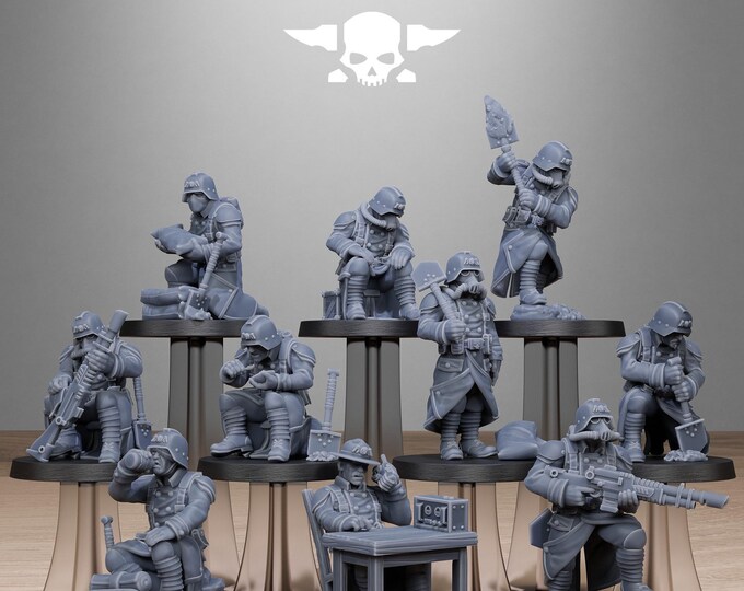 GrimGuard Chill Squad 32mm/28mm (StationForge) RPG Set | 3D Print Scifi | Tabletop Game Set | Wargaming Gift | RPG Gifts