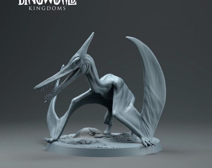 Pterodactyl Dinosaur 32mm/28mm (DinoWorld) Fantasy Gaming RPG | Wargaming Gift | Tabletop Game Set | 3D Printed Dinosaurs