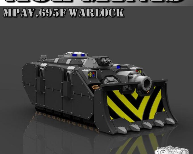 MPAV 695f Morpheus Warlock MkIII Tank Kit 32mm/28mm (ACEMinis) Tabletop Tank | rpg Set | Scifi Wargaming | Gift for Wargamers