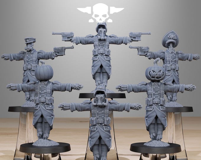 GrimGuard Scarecrow 32mm/28mm (StationForge) RPG Set | 3D Print Scifi | Tabletop Game Set | Wargaming Gift | RPG Gifts  | Sci-Fi Miniatures