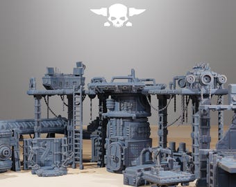 Scavenger Factory Terrain Kit 32mm/28mm (StationForge) Wargaming Gift | Scenery Terrain | Gaming Tabletop | RPG Gifts | DND 5e