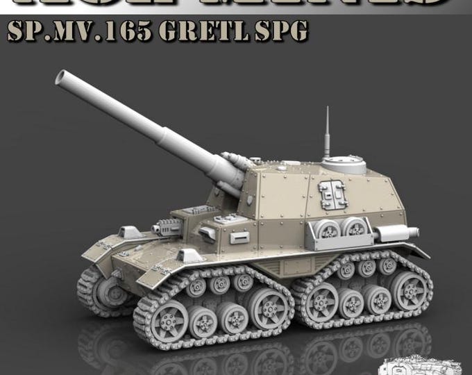 SP.MV.165 Gretl SPG Tank Kit 32mm/28mm (ACEMinis) Tabletop Tank | rpg Set | Scifi Wargaming | Gift for Wargamers | Miniature 3D Prints