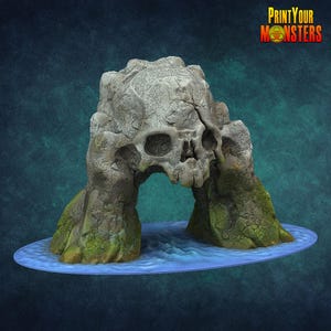 Sea Scenery Boats and Rocks Kit 28-32mm (PrintYourMonsters) Resin 3D Printed Miniatures for Tabletop or Display / DND / Wargaming / Fantasy