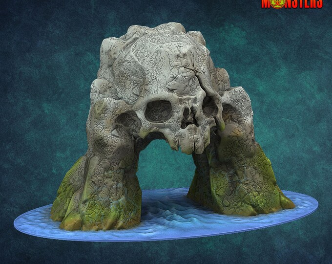 Sea Scenery Boats and Rocks Kit 32mm/28mm (PrintYourMonsters) Wargaming Gift | Scenery Terrain | Gaming Tabletop | RPG Gifts