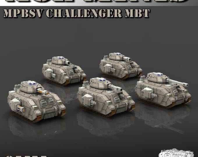 MPBSV Challenger Medium Battle Tank Kit 8mm/6mm (ACEMinis) Tabletop Tank | rpg Set | Scifi Wargaming | Gift for Wargamers
