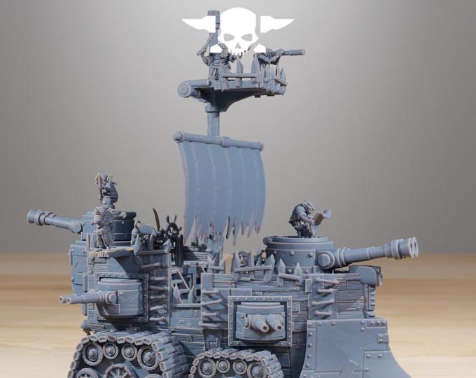 Gobs Short Pearl Battle Ship 32mm/28mm (StationForge) RPG Set | 3D Print Scifi | Tabletop Game Set | Wargaming Gift | RPG Gifts