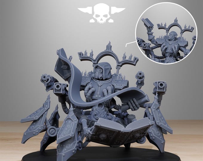 Scavenger Librarian 32mm/28mm (StationForge) RPG Set | 3D Print Scifi | Tabletop Game Set | Wargaming Gift | RPG Gifts | Sci-Fi Miniatures