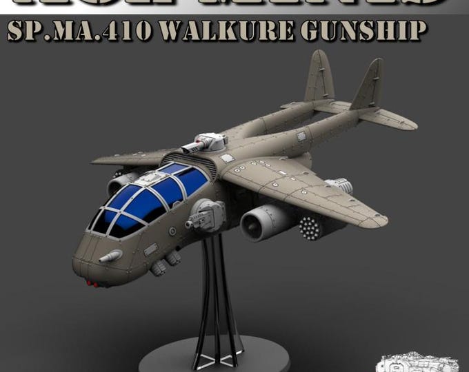 SP.AV.410 Walkure VTOL Gunship 32mm/28mm (ACEMinis) Tabletop Tank | rpg Set | Scifi Wargaming | Gift for Wargamers | Miniature 3D Prints