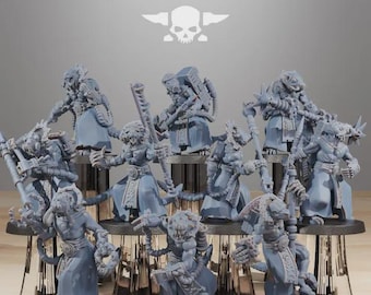 Raticus Zappers 32mm (StationForge) RPG Set | 3D Print Scifi | Tabletop Game Set | Wargaming Gift | RPG Gifts | Sci-Fi Miniatures