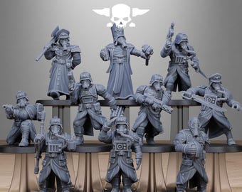 GrimGuard Vigils 32 mm (StationForge) Set de juego de rol / Impresión 3D Ciencia ficción / Set de juego de mesa / Regalo para juegos de guerra / Regalos para juegos de rol / Miniaturas de ciencia ficción