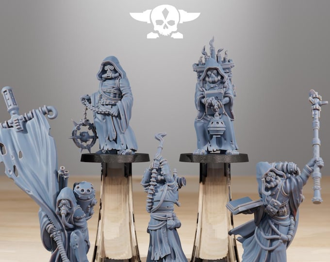 Scavenger Cultists 32mm/28mm (StationForge) RPG Set | 3D Print Scifi | Tabletop Game Set | Wargaming Gift | RPG Gifts | Sci-Fi Miniatures