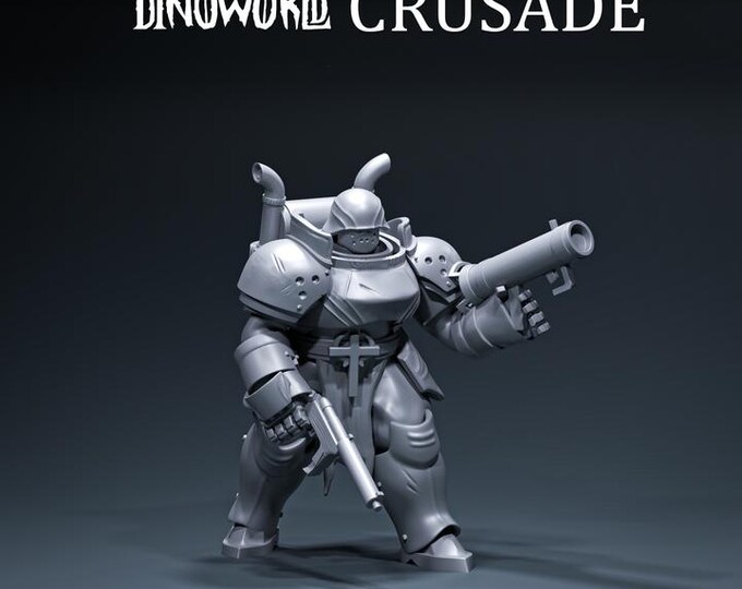 Artillery Commander 3 32mm/28mm (DinoWorld) Dinosaur Miniatures | RPG Set | Scifi 3D Print | Wargaming Gift | Tabletop Game Set