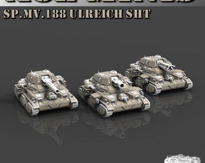 SP.MV.188 Ulreich SHT Minis Kit 8mm/6mm (ACEMinis) Tabletop Tank | rpg Set | Scifi Wargaming | Gift for Wargamers | Miniature 3D Prints