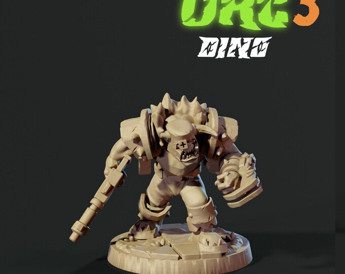 Orc Rifle/Claw 32mm/28mm (DinoWorld) Dinosaur Miniatures | RPG Set | Scifi 3D Print | Wargaming Gift | Tabletop Game Set