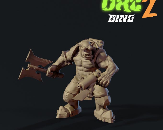 Orc Pistol/Melee 32mm/28mm (DinoWorld) Dinosaur Miniatures | RPG Set | Scifi 3D Print | Wargaming Gift | Tabletop Game Set