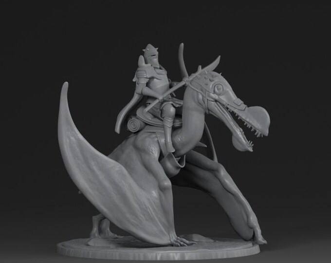Ornitocheitus Mount 32mm/28mm (DinoWorld) DnD 5E Gift | RPG Set | Fantasy Gaming RPG | Wargaming Gift | Tabletop Game Set