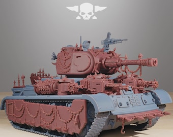 GrimGuard zware tank conversiekit 32 mm (Stationforge) RPG-set | 3D-geprinte sciencefiction | Tafelspelset | Wargaming cadeau