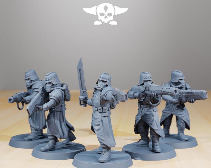 GrimGuard Evaporators 32mm/28mm (StationForge) RPG Set | 3D Print Scifi | Tabletop Game Set | Wargaming Gift | RPG Gifts