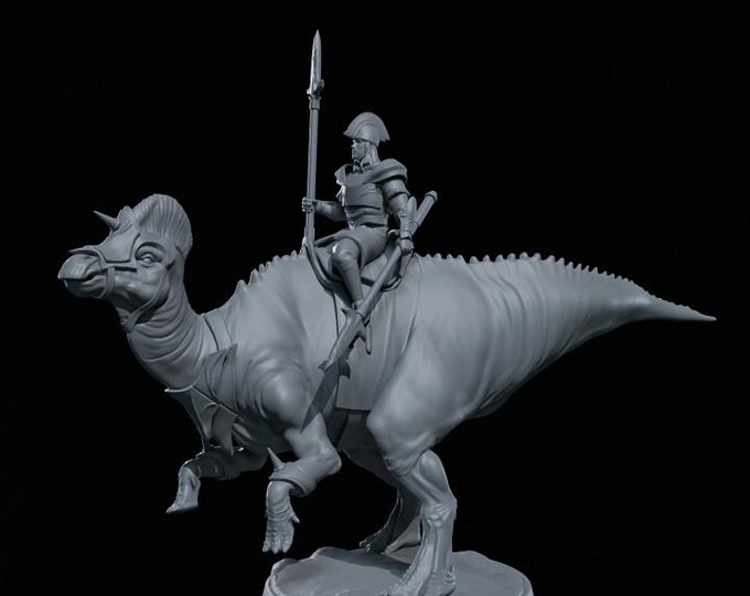 Magnapaulia Mount Lancer 32mm/28mm (DinoWorld) DnD 5E Gift | RPG Set | Fantasy Gaming RPG | Wargaming Gift | Tabletop Game Set