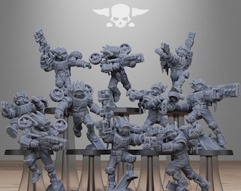 タリオン・スカイガード 32mm (StationForge) RPGセット | 3DプリントSF | テーブルトップゲームセット | ウォーゲーミングギフト | RPGギフト | SFミニチュア