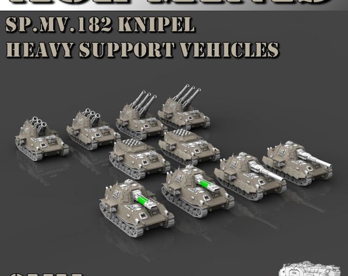 SP.MV.182 Knispel Heavy Support Vehicles Kit 8mm/6mm (ACEMinis) Tabletop Tank | rpg Set | Scifi Wargaming | Gift for Wargamers