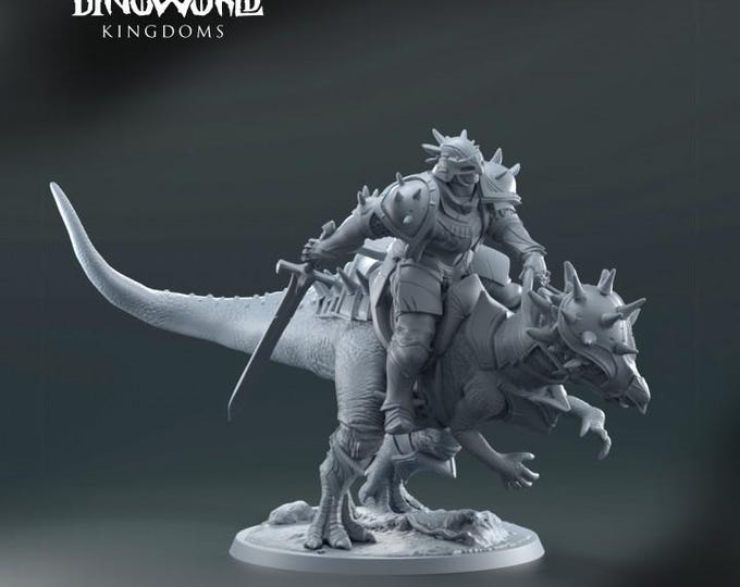 Sergant Pachylosaurus 32mm/28mm (DinoWorld) DnD 5E Gift | RPG Set | Fantasy Gaming RPG | Wargaming Gift | Tabletop Game Set