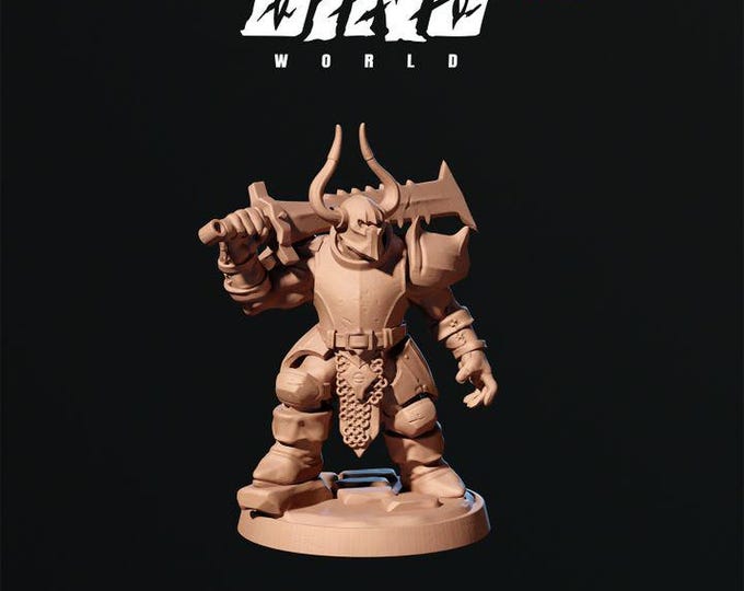 Orc Swordmaster 32mm/28mm (DinoWorld) DnD 5E Gift | RPG Set | Fantasy Gaming RPG | Wargaming Gift | Tabletop Game Set