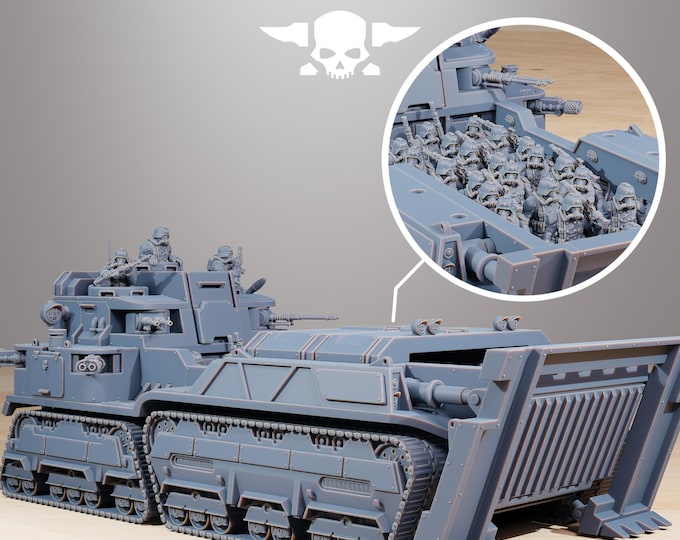 GrimGuard Transport Tank 32mm/28mm (StationForge) RPG Set | 3D Print Scifi | Tabletop Game Set | Wargaming Gift | RPG Gifts