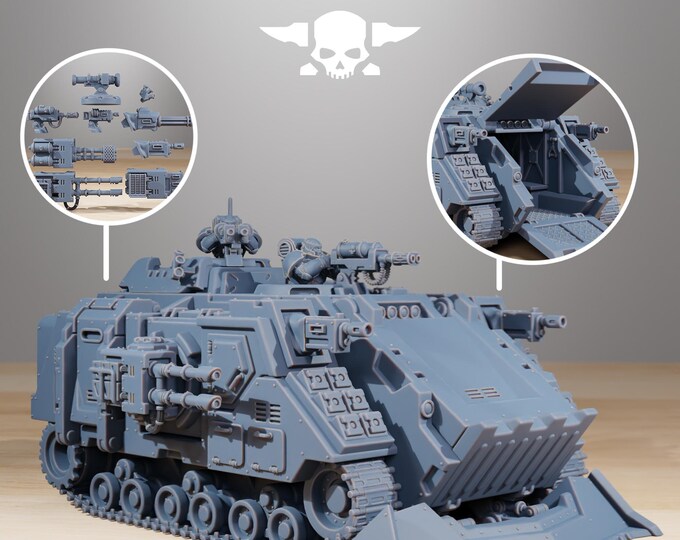 Socratis Dominator Tank 32mm/28mm (StationForge) RPG Set | 3D Print Scifi | Tabletop Game Set | Wargaming Gift | RPG Gifts