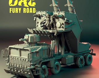 Orc Doof Wagon 32mm/28mm (DinoWorld) RPG Set | Scifi 3D Print | Wargaming Gift | Tabletop Game Set | Sci-Fi Miniatures