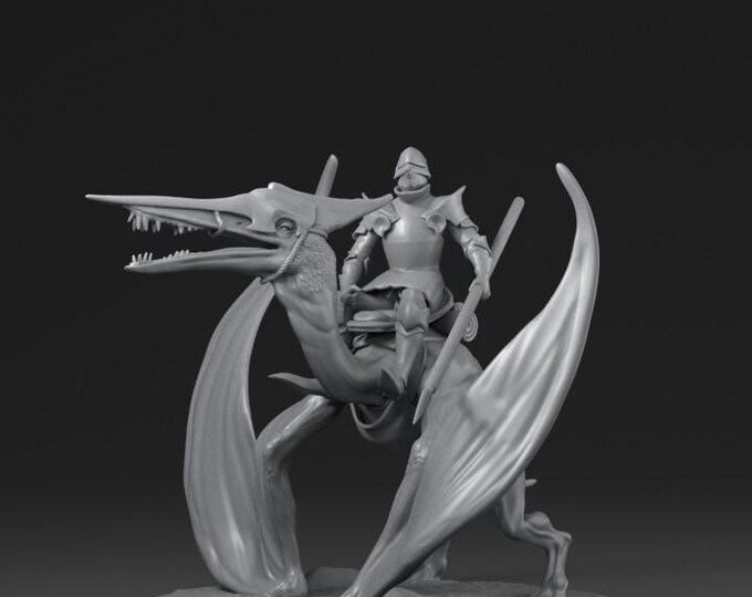Pterodactyl Mount 32mm/28mm (DinoWorld) DnD 5E Gift | RPG Set | Fantasy Gaming RPG | Wargaming Gift | Tabletop Game Set