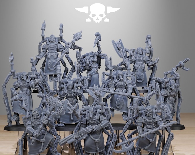 Scavenger Octapods 32mm/28mm (StationForge) RPG Set | 3D Print Scifi | Tabletop Game Set | Wargaming Gift | RPG Gifts | Sci-Fi Miniatures