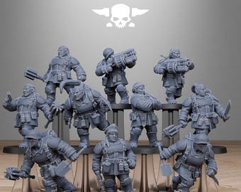 FreeGuard Mutant Sisters 32 mm (StationForge) Rollenspielset | 3D-Druck-Sci-Fi | Tabletop-Spielset | Geschenk für Tabletop-Spieler | Rollenspielgeschenke | Miniaturen