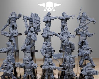 Corrupted Guard Infantry Builder Kit 32mm (stationforge) RPG Set | 3D Print Scifi | Tabletop Game Set | Wargaming Gift | RPG Gifts