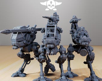 Scavenger Scout Walkers 32 mm (StationForge) RPG-Set | 3D-Druck-Sci-Fi | Tabletop-Spielset | Geschenk für Tabletop-Spieler | RPG-Geschenke