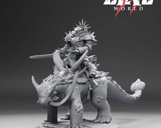 Dino Rider Animantarx 32mm/28mm (DinoWorld) Dinosaur Miniatures | RPG Set | Scifi 3D Print | Wargaming Gift | Tabletop Game Set