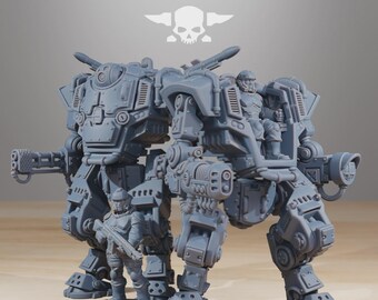 Vaskar Warmech 32mm (StationForge) RPG Set | 3D Print Scifi | Tabletop Game Set | Wargaming Gift | RPG Gifts | Sci-Fi Miniatures