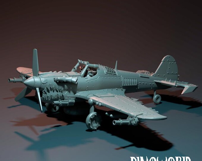Dino Plane Orc Warhawk 32mm/28mm (DinoWorld) Dinosaur Miniatures | RPG Set | Scifi 3D Print | Wargaming Gift | Tabletop Game Set