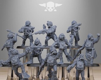 GrimGuard Divers 32 mm (StationForge) Rollenspielset | 3D-Druck-Sci-Fi | Tabletop-Spielset | Geschenk für Tabletop-Spieler | Rollenspielgeschenke | Sci-Fi-Miniaturen