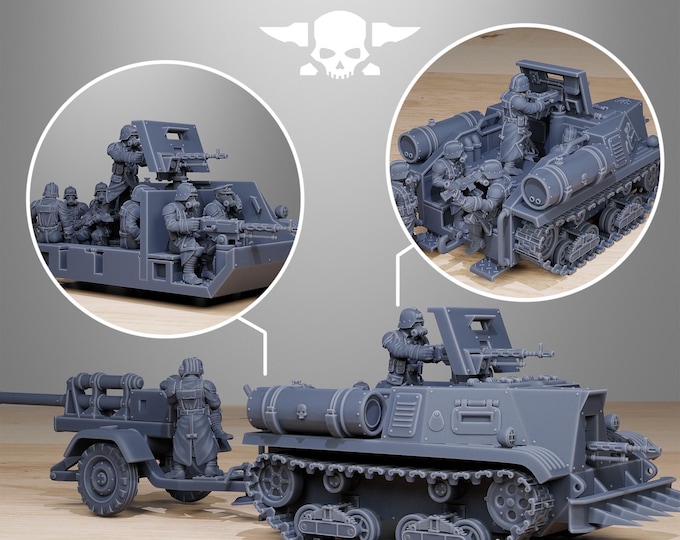GrimGuard Tankette 32mm/28mm (StationForge) RPG Set | 3D Print Scifi | Tabletop Game Set | Wargaming Gift | RPG Gifts  | Sci-Fi Miniatures
