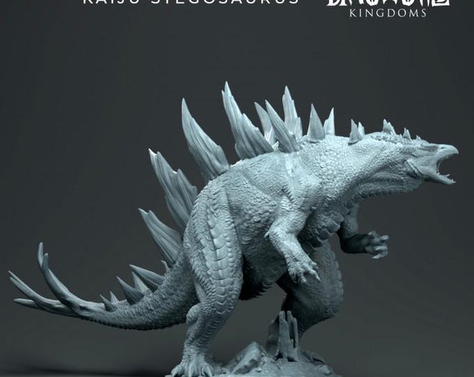 Kaiju Stegosaurus 32mm/28mm (DinoWorld) DnD 5E Gift | Fantasy Gaming RPG | Wargaming Gift | Tabletop Game Set | Monster 3D Printed