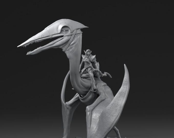 Hatzegopteryx Mount 32mm/28mm (DinoWorld) DnD 5E Gift | RPG Set | Fantasy Gaming RPG | Wargaming Gift | Tabletop Game Set