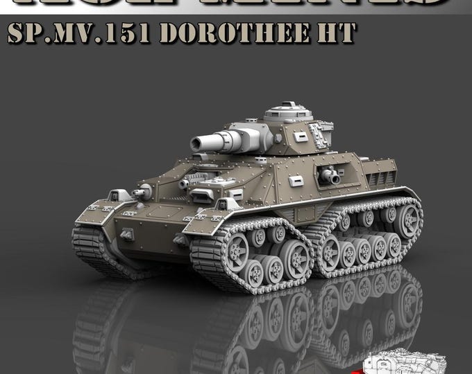 SP.MV.151 - Dorothee Heavy Tank Kit 32mm/28mm (ACEMinis) Tabletop Tank | rpg Set | Scifi Wargaming | Gift for Wargamers