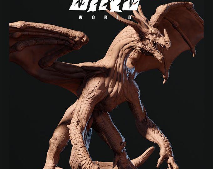 Dragon Void 32mm/28mm (DinoWorld) DnD 5E Gift | Fantasy Gaming RPG | Wargaming Gift | Tabletop Game Set | 3D Dragon Gift