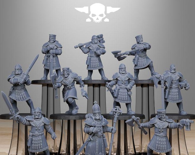 Vodalites Melee Infantry 32mm/28mm (StationForge) RPG Set | 3D Print Scifi | Tabletop Game Set | Wargaming Gift | RPG Gifts