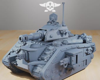 GrimGuard Battle Tank 32 mm (StationForge) RPG-set | 3D-geprinte sciencefiction | Tafelspelset | Wargaming-cadeau | RPG-cadeaus
