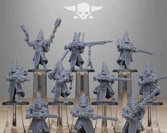 Scavenger Hooded Cultists 32mm (StationForge) RPG Set | 3D Print Scifi | Tabletop Game Set | Wargaming Gift | RPG Gifts